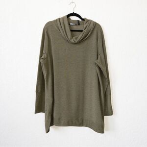 New H by Halston‎ Olive Green Cowl Neckline Sweater Size 1X